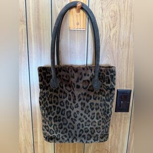 Vintage Y2K Leopard Print Tote Bag